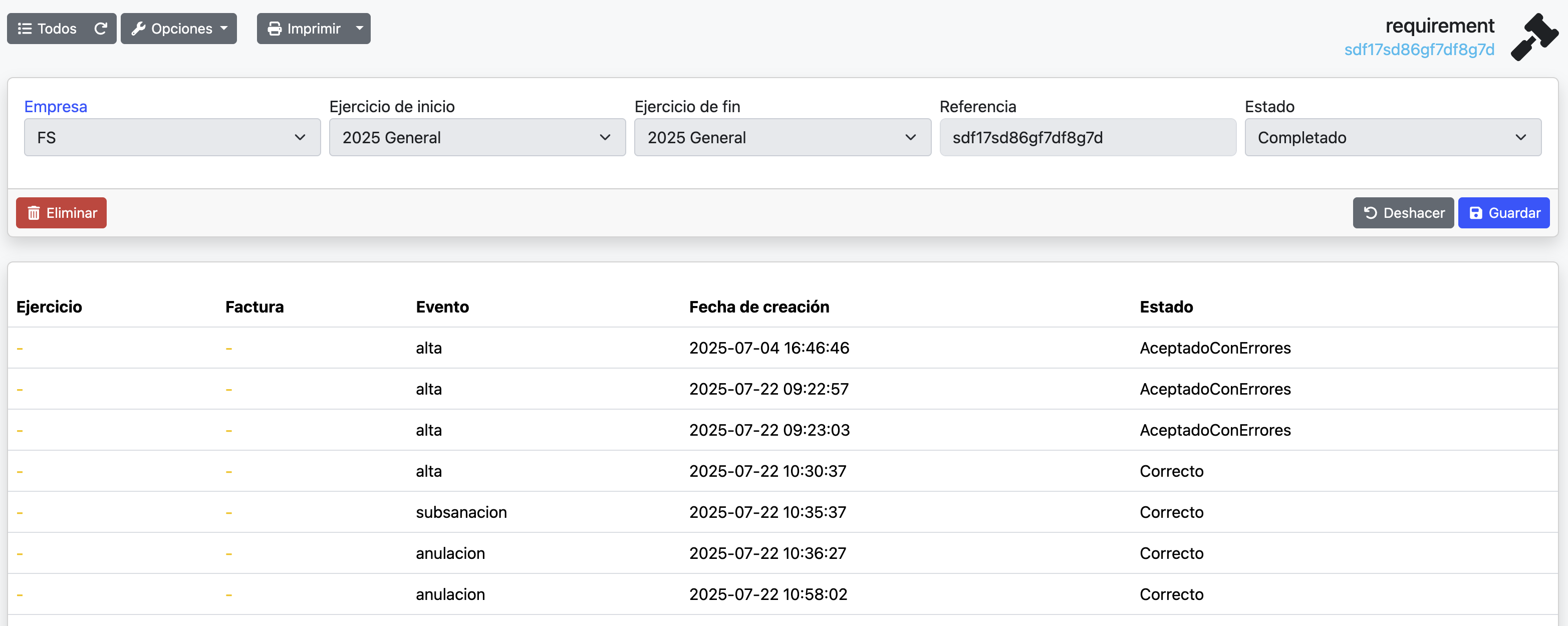ver un requerimiento