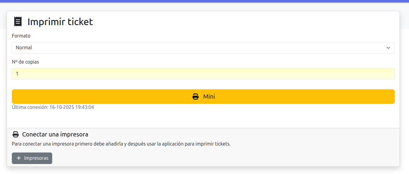 imprimir varias copias tickets