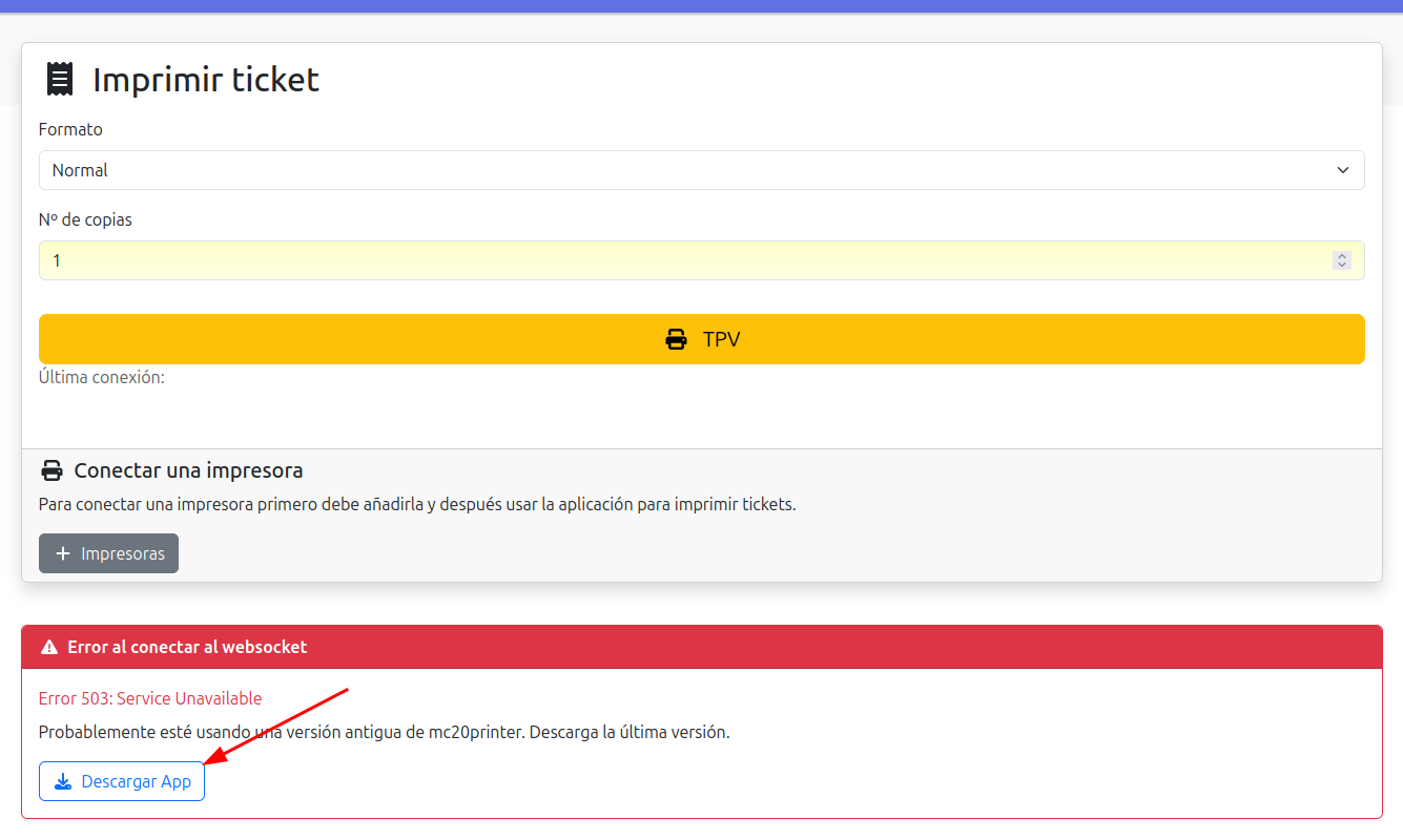 actualizar mc20printer
