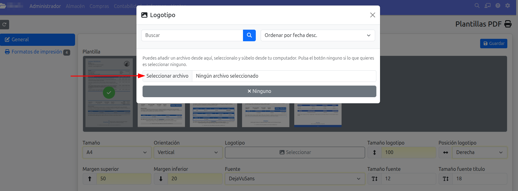 seleccionar logotipo