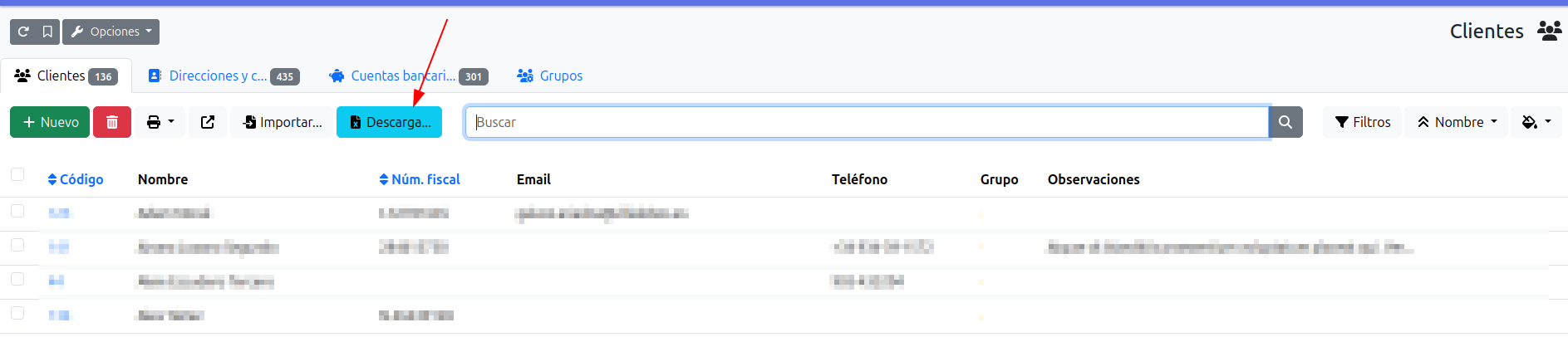 descargar lista completa de clientes