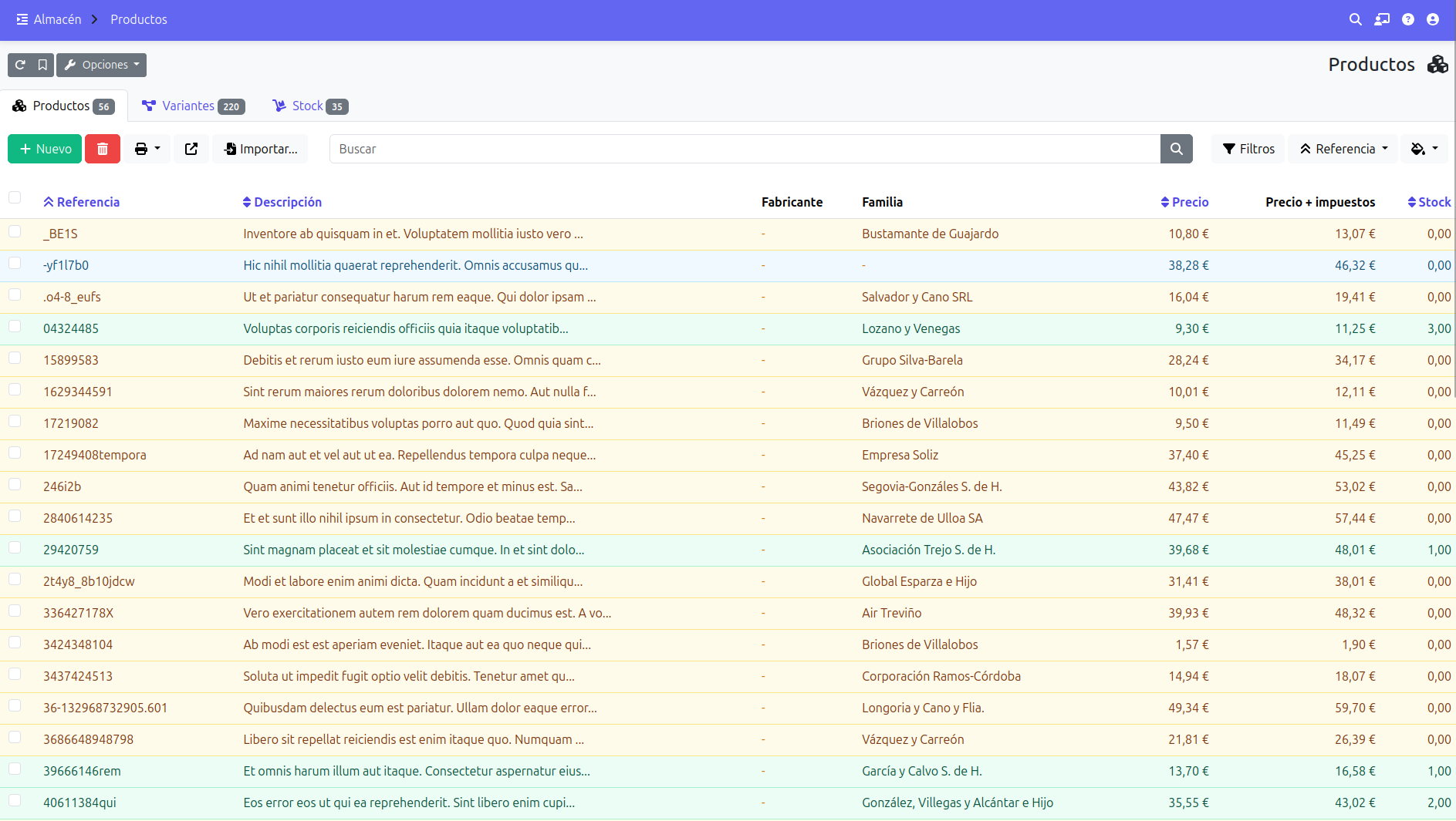 nuevo diseño y paleta de colores
