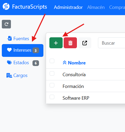 Intereses nuevos