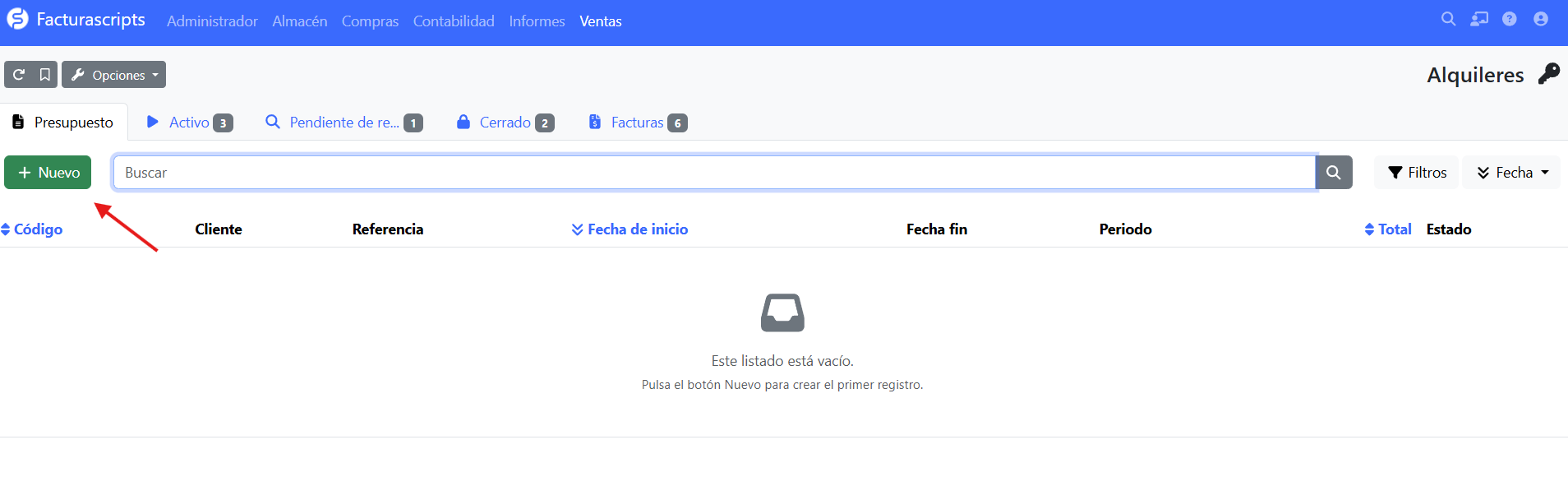 Nuevo presupuesto