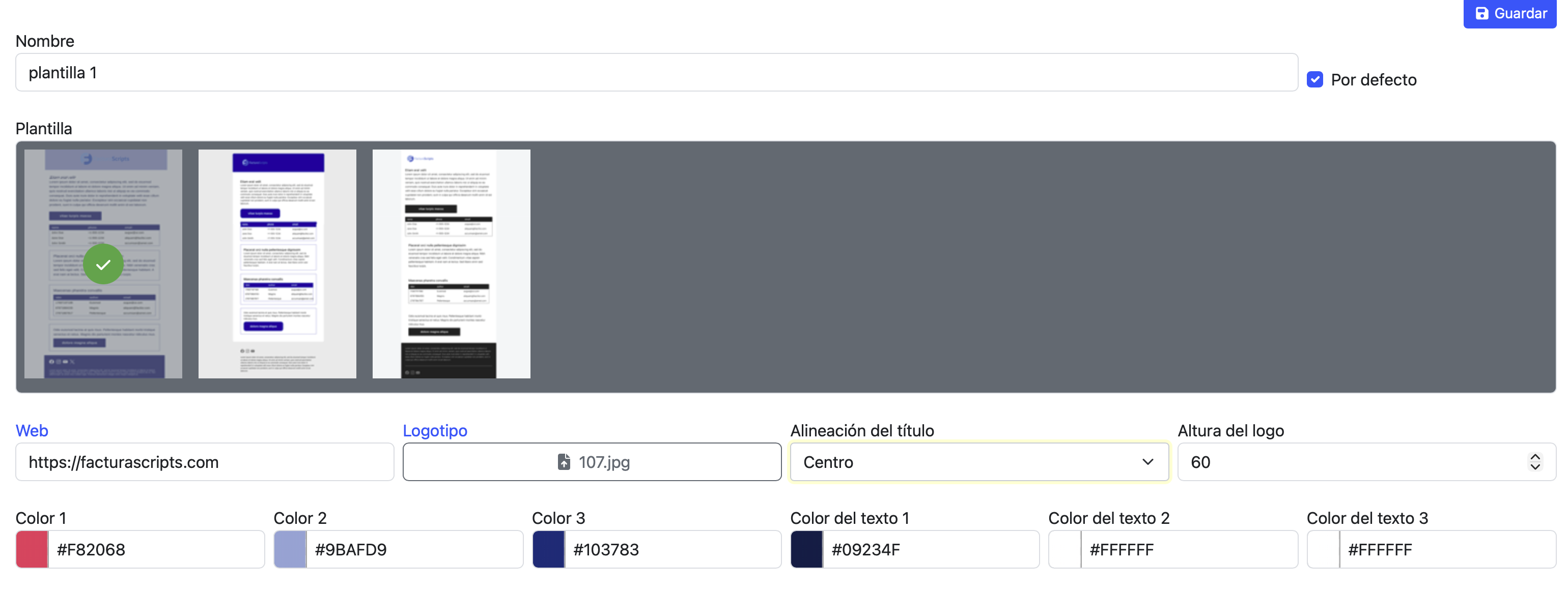 diseño base de la plantilla del email