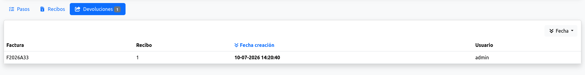 devoluciones de la remesa