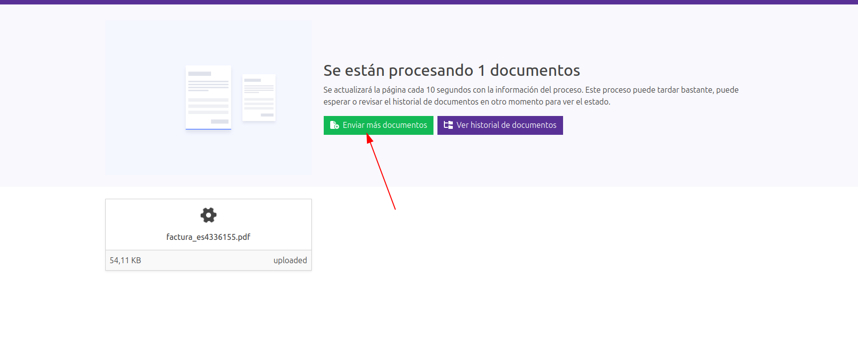 añadir más documentos a la cola de escaneos