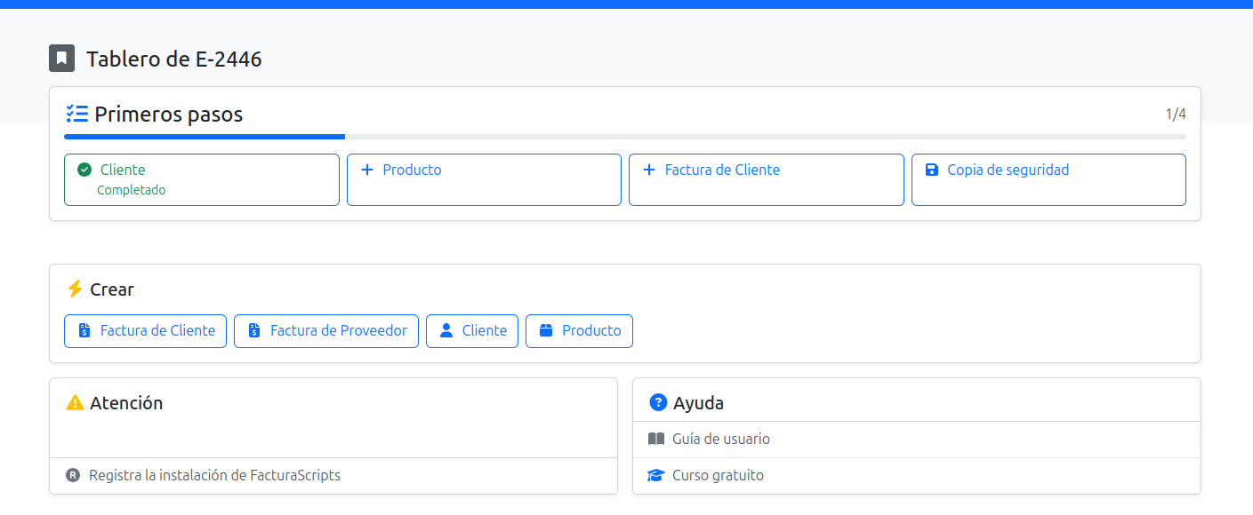 primeros pasos dashboard