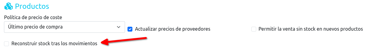 imagen de la pestaña de configuración con la configuración mencionada