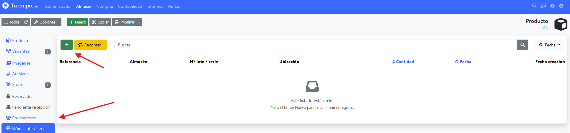 Botón nuevo