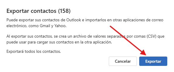 botón exportar