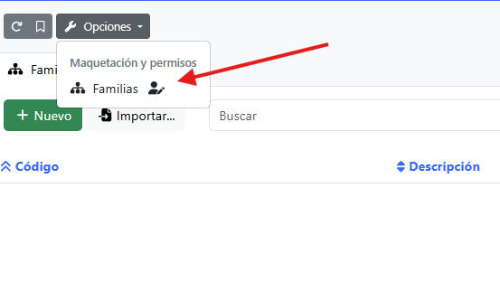 botón opciones