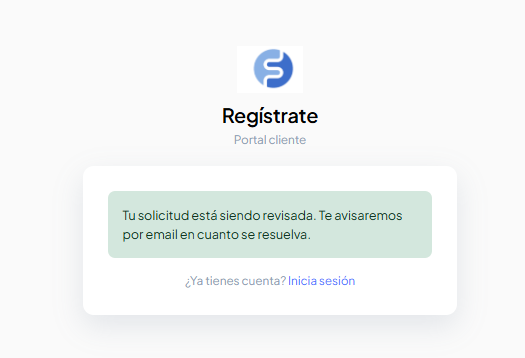 Registro correcto