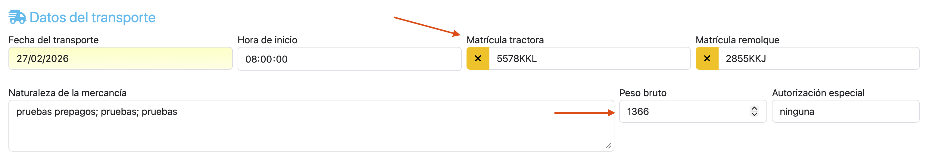 completar los datos del DeCA