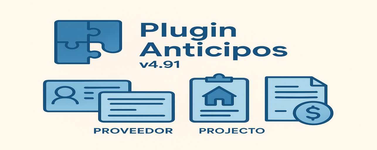 Nueva versión 4.91 del Plugin Anticipos