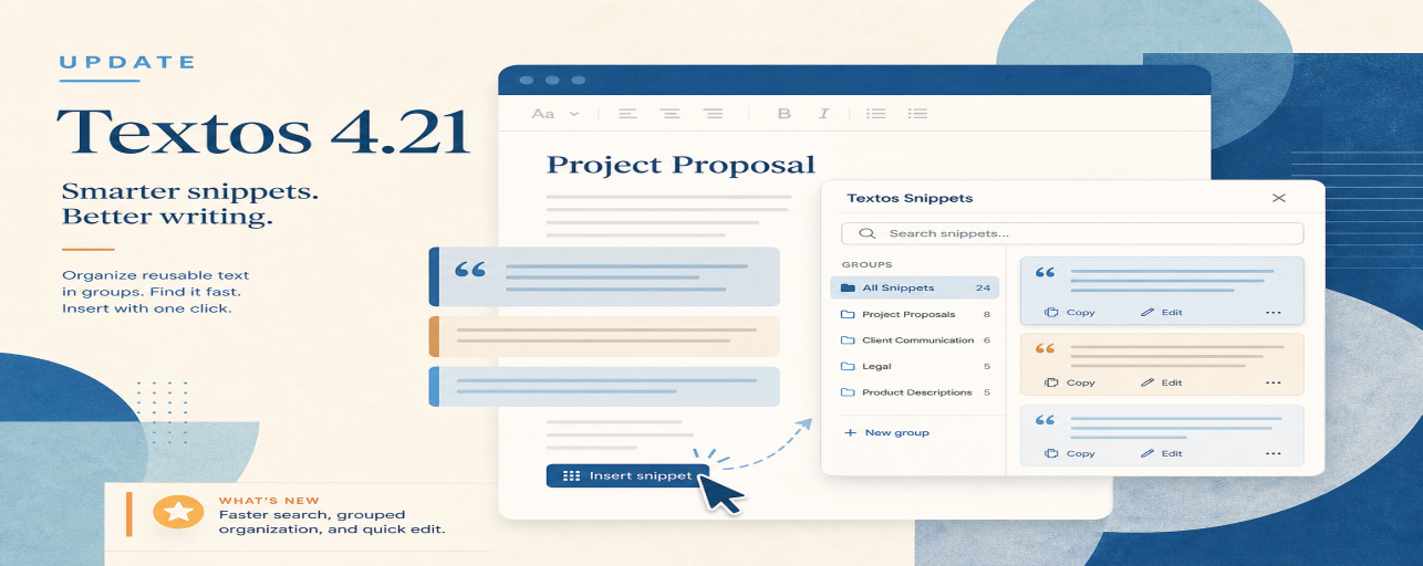 Textos 4.21: actualización disponible